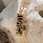Harmony - Golden Plated - Onyx - Tiki Pendant
