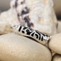 Strength - Onyx Rhodium Silver Tiki Pendant