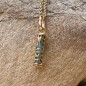 Wisdom - Tiki Pendant - Gold Plated - Blue Resin