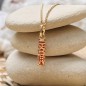 Harmony - Tiki Pendant - Gold Plated - Coral Resin