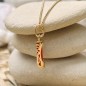 Harmony - Tiki Pendant - Gold Plated - Coral Resin