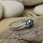 Etreinte - Bague en Argent 925 Rhodié et Perle de Tahiti