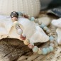 Bracciale in diaspro e perle di Tahiti incise