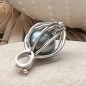 Cage Pendant for Pearl - Rhodium Silver - Without Pearl