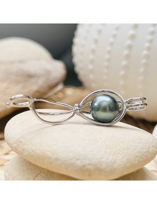 achat cage pour perle pendentif argent perle de culture de Tahiti prix