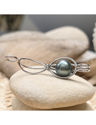 achat cage pour perle pendentif argent perle de culture de Tahiti prix