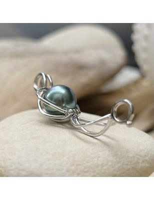 silver cage pendant for Tahitian cultured pearl price