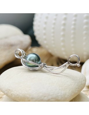 achat cage pour perle pendentif argent perle de culture de Tahiti prix