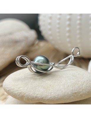 silver cage pendant for Tahitian cultured pearl price