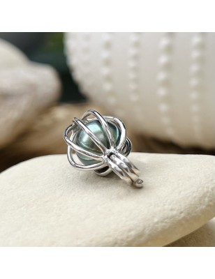 achat cage pour perle pendentif argent perle de culture de Tahiti prix