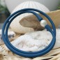Tea - White freshwater Pearl Blue Necklace - 10/11mm
