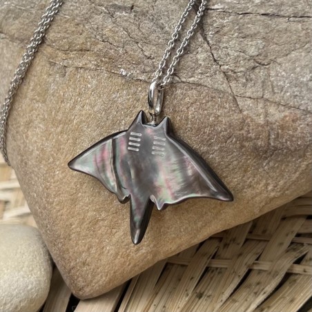 manta ray in mother-of-pearl pendant price