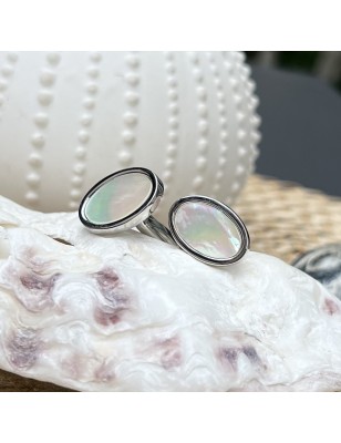 achat boutons de manchette nacre perlière - perle d eau douce prix