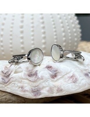 achat boutons de manchette nacre perlière - perle d eau douce prix