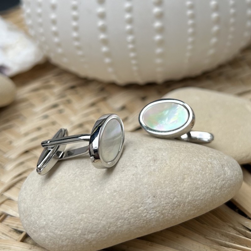 Cufflinks fresh water nacre