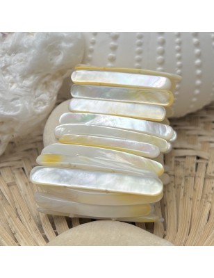 acheter bracelet en vraie nacre dorée perle prix