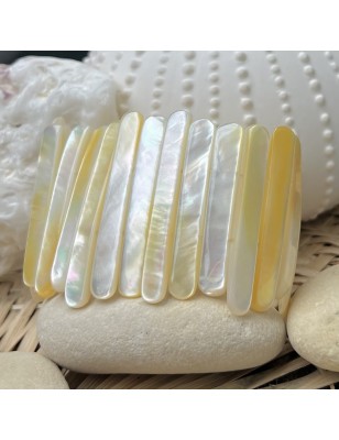 acheter bracelet en vraie nacre dorée perle prix