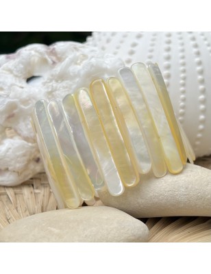 acheter bracelet en vraie nacre dorée perle prix