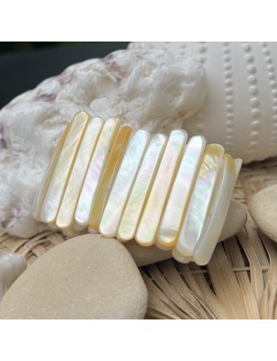 acheter bracelet en vraie nacre dorée perle prix