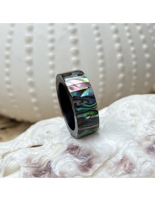 Pareo- und Schalschmuck – Ring aus Abalone-Perlmutt