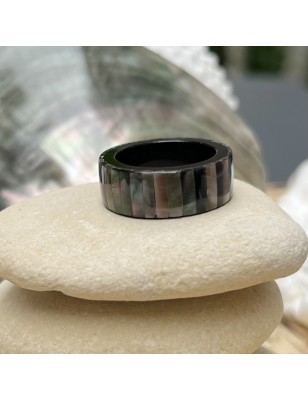 buy real irisdescent tahitian mother-of-pearl ring for woman price - tahitian jewerly - tahitian jewerly stores