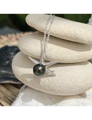 starfish in pendant cultured pearl from Tahiti price - tahitian jewel