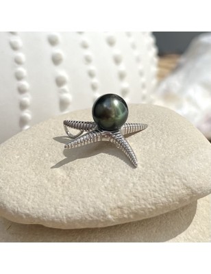 étoile de mer en pendentif perle de culture de Tahiti prix perle huitre