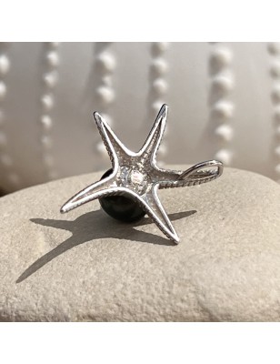 étoile de mer en pendentif perle de culture de Tahiti prix perle huitre