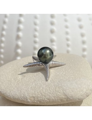 étoile de mer en pendentif perle de culture de Tahiti prix perle huitre