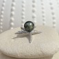 8,18mm Peacock Tahitian Pearl Rhodium Silver Pendant