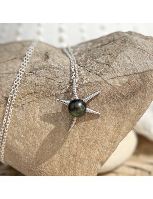 starfish in pendant cultured pearl from Tahiti price - tahitian jewel