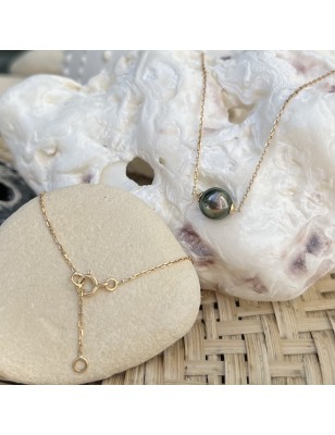tahitian cultured pearl necklace in 18 k gold price