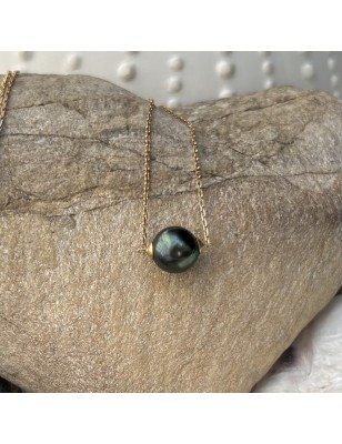 prix perle de culture de Tahiti collier en or 18 carats achat