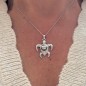 Pendentif Tortue Perle de Tahiti - 8/9mm - Argent Rhodié
