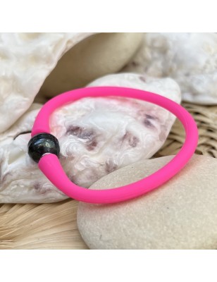 achat bracelet rose femme perle noire de Tahiti prix