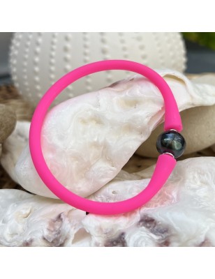achat bracelet rose femme perle noire de Tahiti prix