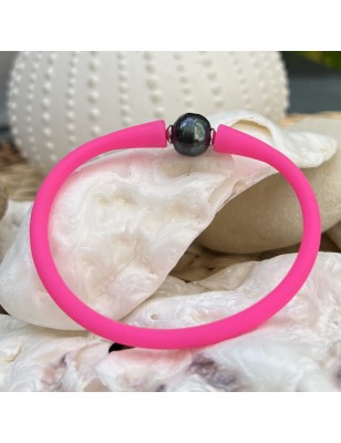 achat bracelet rose femme perle noire de Tahiti prix