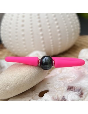 achat bracelet rose femme perle noire de Tahiti prix