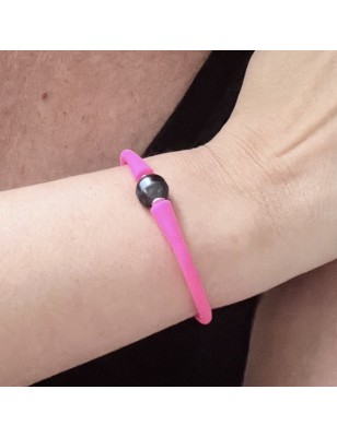 Bracciale Sportivo Perla di Tahiti Nera Rosa - 10/11mm