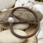White Freshwater Pearl Sport Bracelet - Chocolate Bracelet