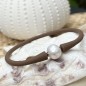 White Freshwater Pearl Sport Bracelet - Chocolate Bracelet