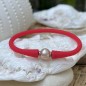 White Freshwater Pearl Red Bracelet - Sport Bracelet