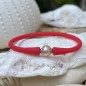 Bracelet silicone perle d'eau douce blanche