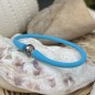 Herrenarmband mit blauer Tahitiperle – 9,74 mm