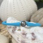 Bracciale da uomo con perla blu di Tahiti - 9,74 mm