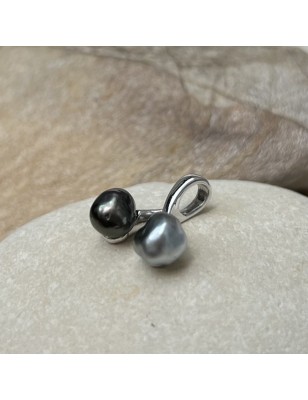 prix toi et moi en pendentif keshi en argent