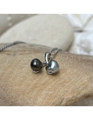 prix toi et moi en pendentif keshi en argent