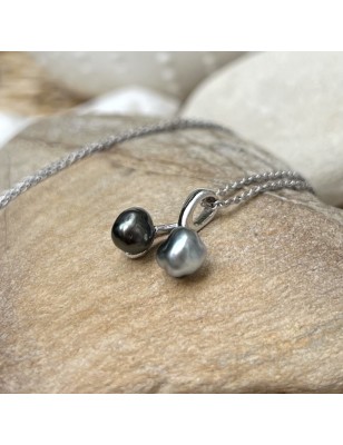 prix toi et moi en pendentif keshi en argent