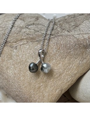 prix toi et moi en pendentif keshi en argent