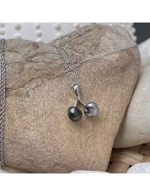 prix toi et moi en pendentif keshi en argent